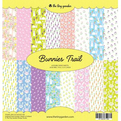 The Tiny Garden Designpapier - Bunnies Trails